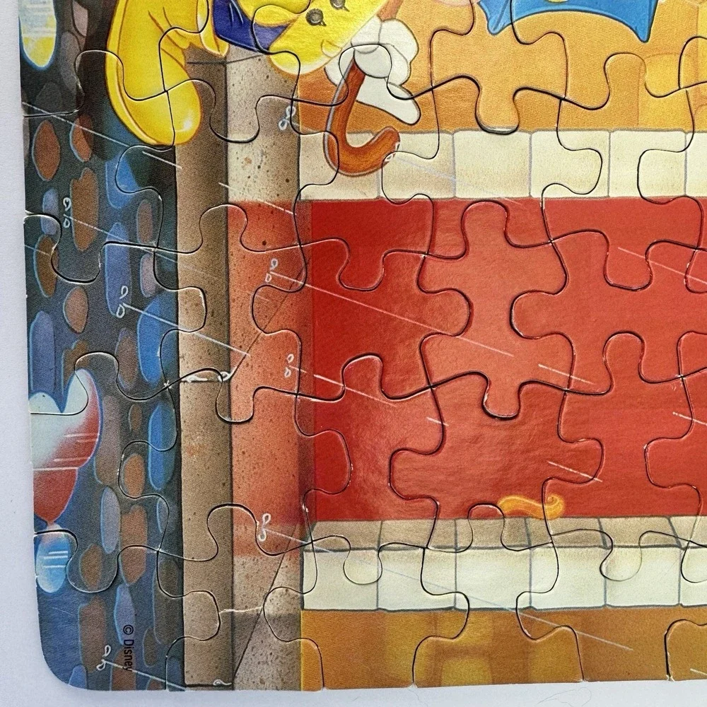 Vtg Disney Mickey Mouse In The Rain Mini Puzzle 55 Piece Golden‎ Rare Complete